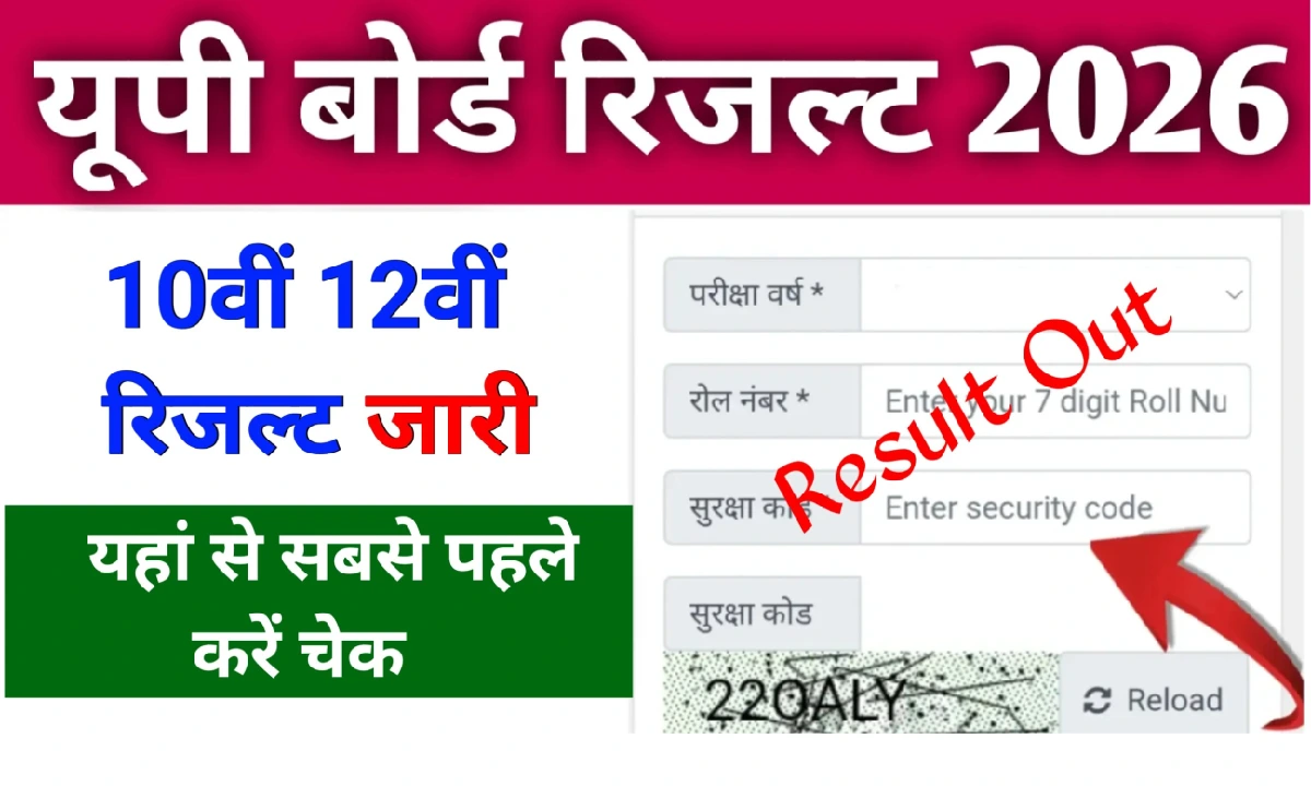 यूपी बोर्ड रिजल्ट 2026 Live: UP Board Result 2026 12:30 बजे आएगा परिणाम, यहां देखें ताजा अपडेट