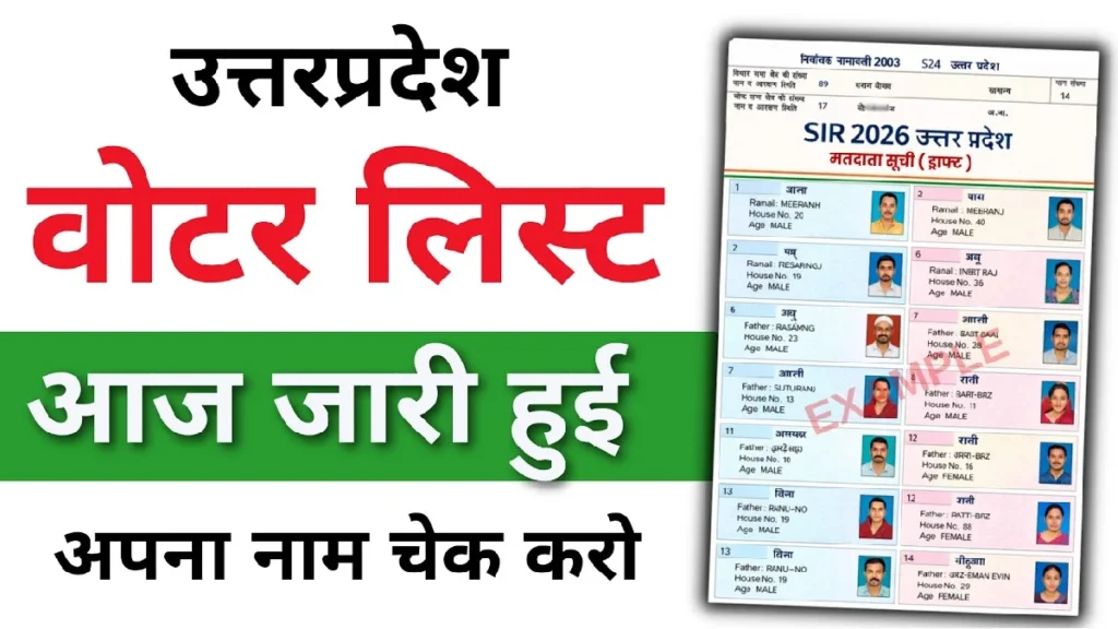 UP final voter list 2026: up panchayat chunav voter list 2026 download pdf और अपना नाम ऑनलाइन चेक करें