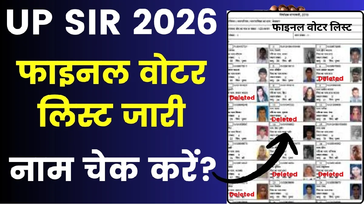 UP SIR final list 2026 | UP SIR Final Voter List 2026 Released: 2.05 Crore Names Deleted, Check Your Name Online Now