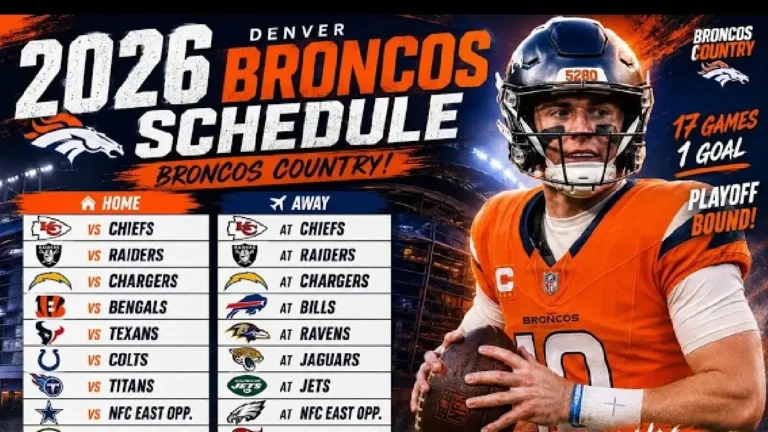 Denver Broncos Schedule 2026: Full NFL Schedule, Dates, Times & Opponents