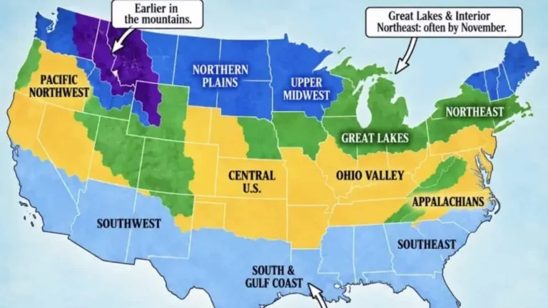 Farmers Almanac First Snowfall Map 2026: When Will It Snow?
