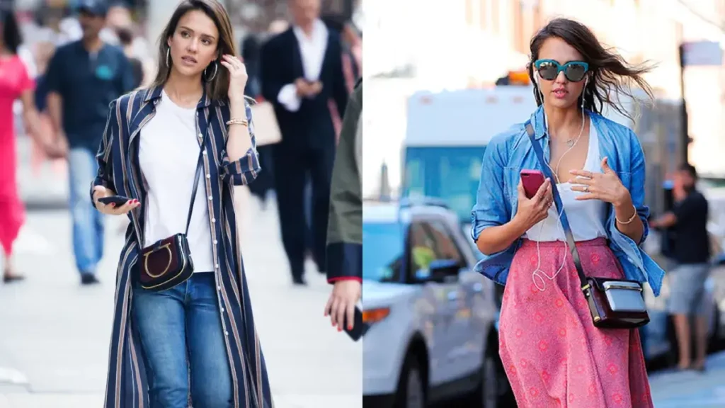 Jessica Alba Wears a Lightweight Button-Up Shirt for Fall - Shop Similar Styles From $15 Jessica Alba Wears a Lightweight Button-Up Shirt for Fall - Shop Similar Styles From $15