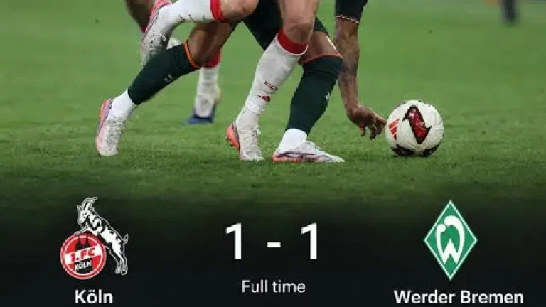 Köln vs Werder Bremen Result: 1-1 Draw, Goals, Highlights and Match Report