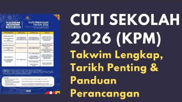 Takwim Sekolah 2026 Malaysia: Jadual Persekolahan & Cuti Sekolah KPM