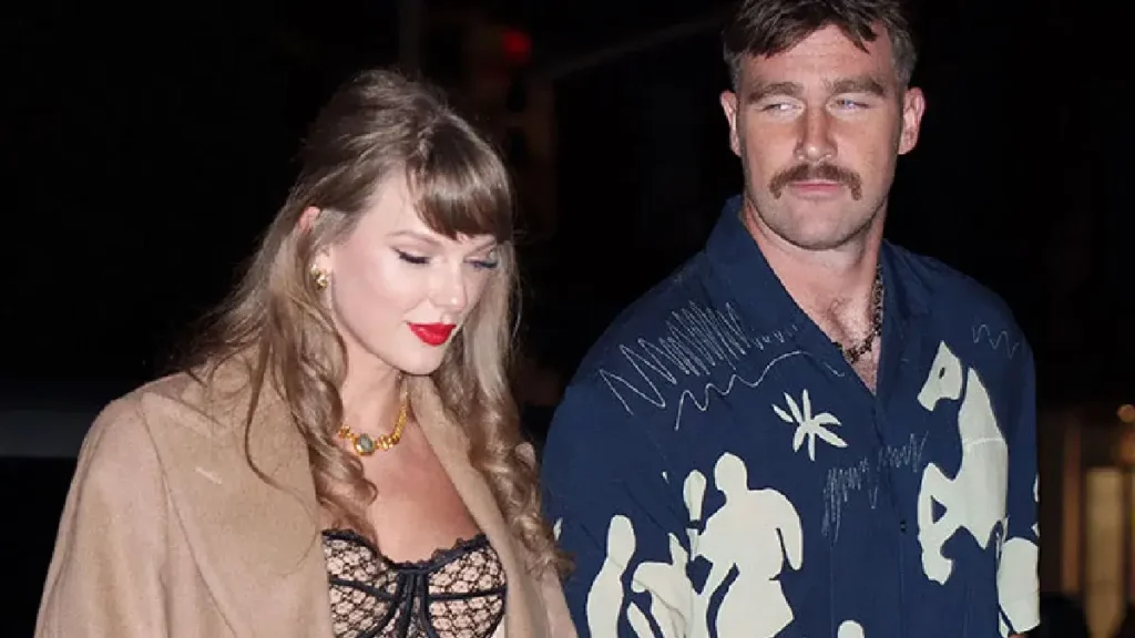 Taylor Swift Turns Heads Taylor Swift Turns Heads in $2,800 Dress and Debuts Bold New Short Hair for NYC Date Night with Travis Kelce