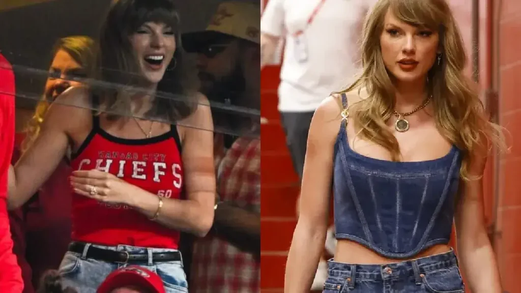 Taylor Swift Wears $40 Erin Andrews Chiefs Tank Top Taylor Swift Wears $40 Erin Andrews Chiefs Tank Top